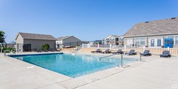 the swimming pool at our apartments